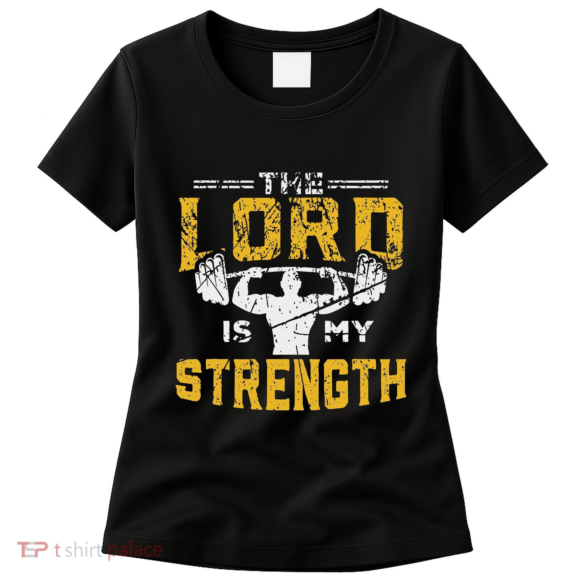 Jesus Workout The Lord Is My Strength Christian Gym Women's T-Shirt
