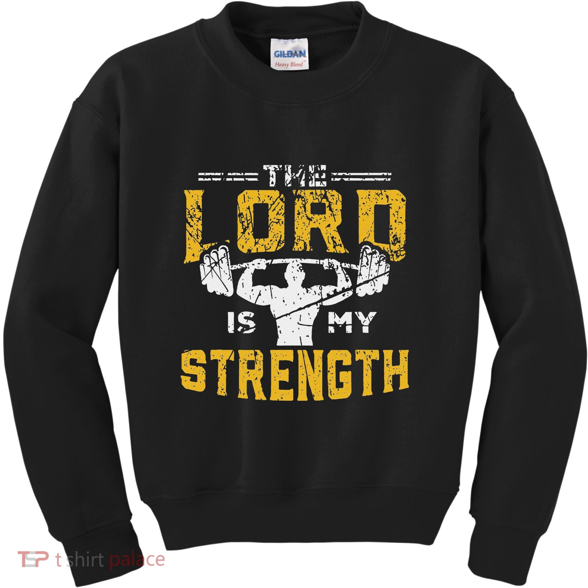 Jesus Workout The Lord Is My Strength Christian Gym Kids Sweatshirt