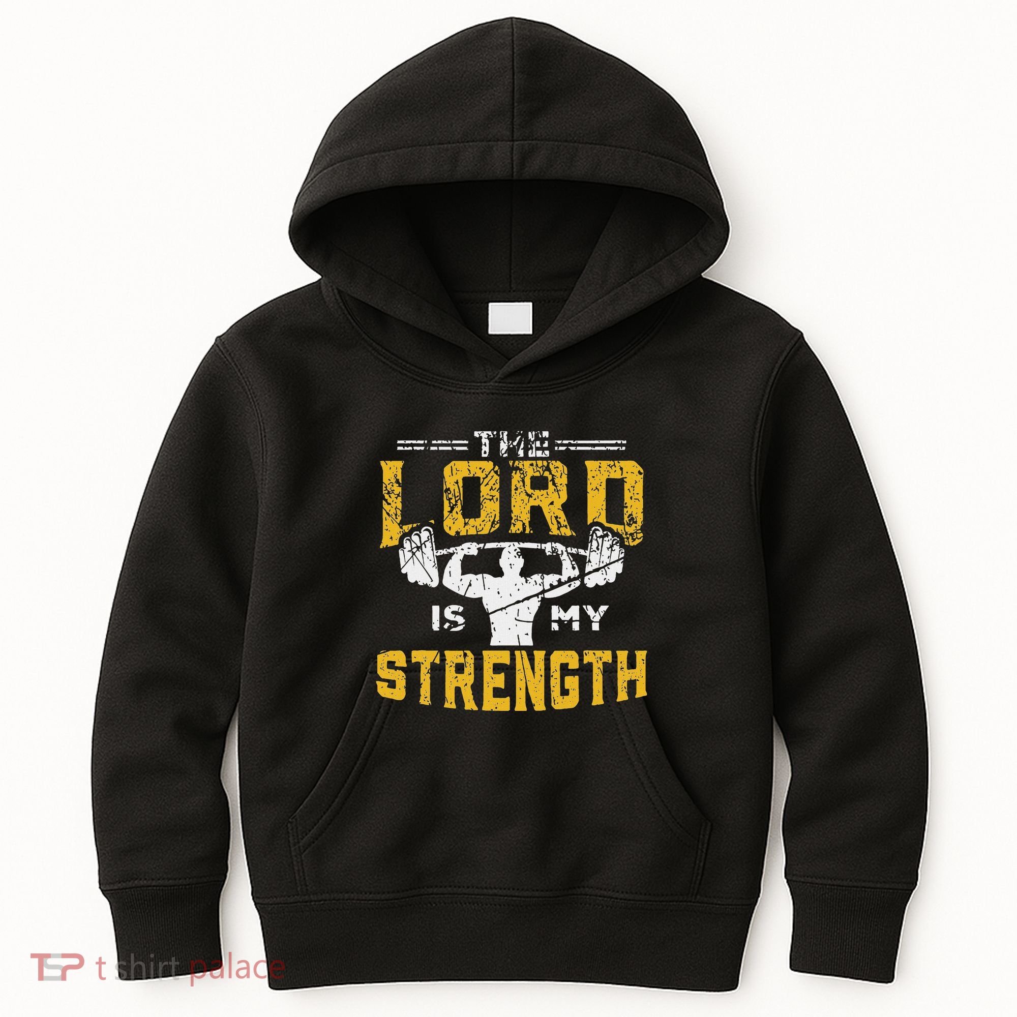 Jesus Workout The Lord Is My Strength Christian Gym Kids Hoodie
