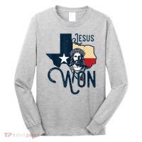 Jesus Won Texas Christianity Religion Jesus Won Texas Long Sleeve Shirt thumb 0