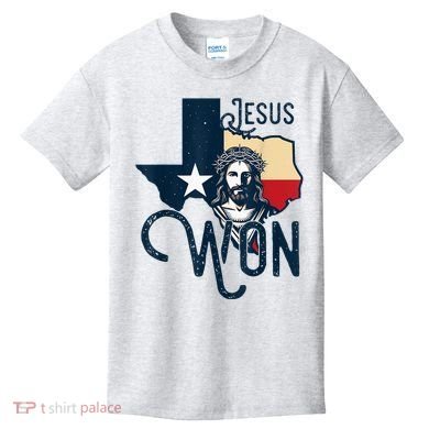 Jesus Won Texas Christianity Religion Jesus Won Texas Kids T-Shirt