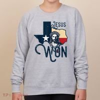 Jesus Won Texas Christianity Religion Jesus Won Texas Women's Sweatshirt thumb 0