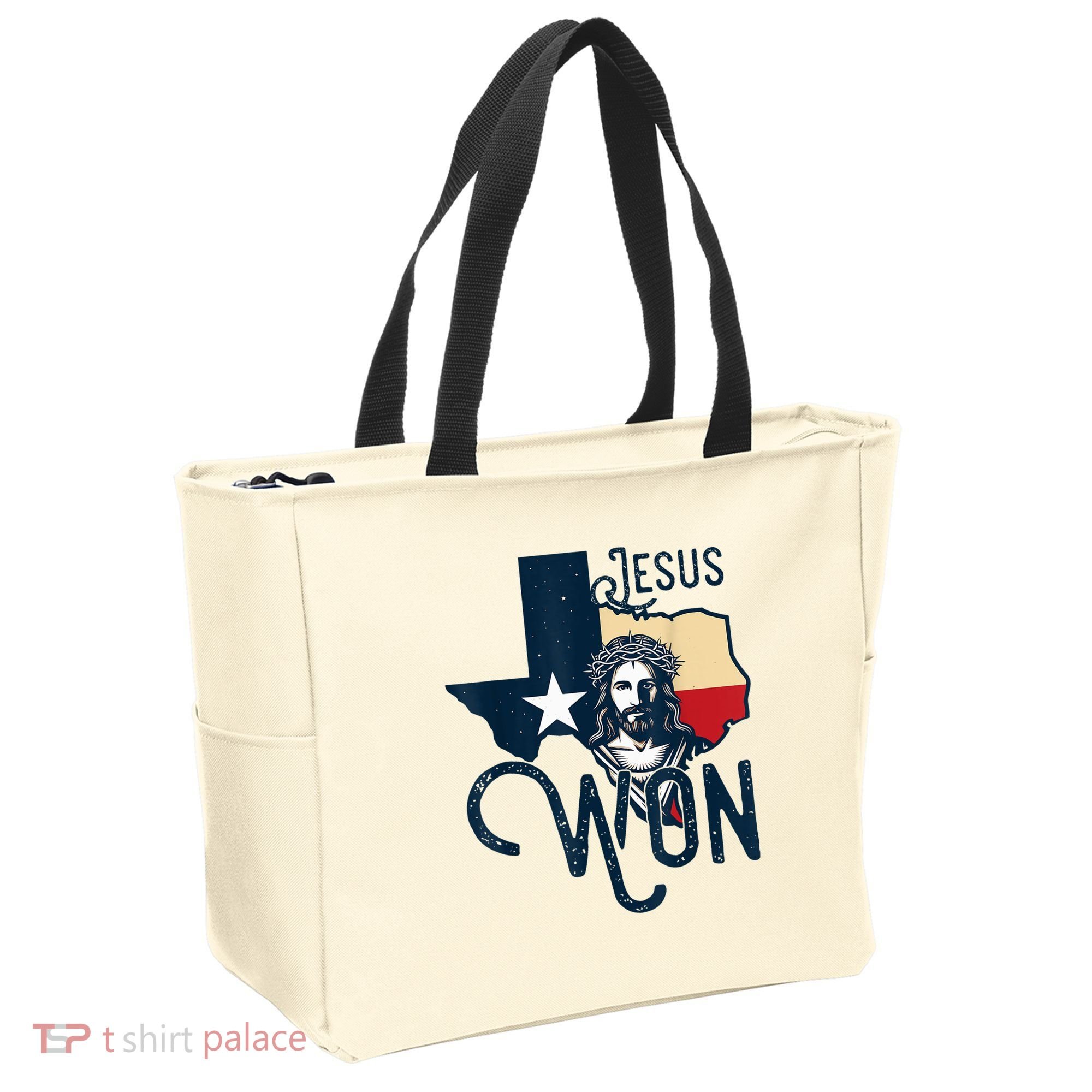 Jesus Won Texas Christianity Religion Jesus Won Texas Tote Bag