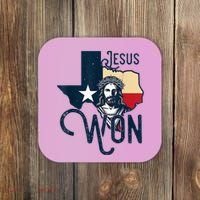 Jesus Won Texas Christianity Religion Jesus Won Texas Coaster thumb 0