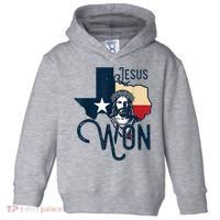 Jesus Won Texas Christianity Religion Jesus Won Texas Toddler Hoodie thumb 0