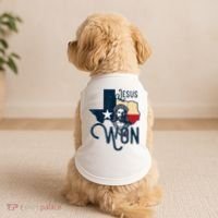 Jesus Won Texas Christianity Religion Jesus Won Texas Doggie Tank thumb 2
