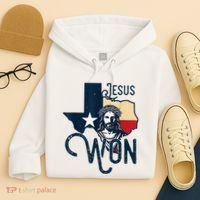Jesus Won Texas Christianity Religion Jesus Won Texas Hoodie thumb 4