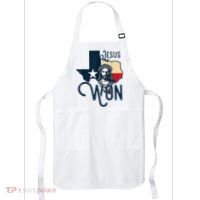 Jesus Won Texas Christianity Religion Jesus Won Texas Apron thumb 0