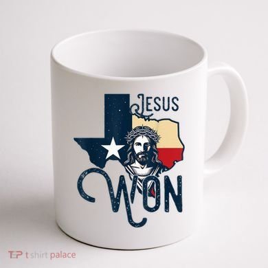 Jesus Won Texas Christianity Religion Jesus Won Texas Coffee Mug back