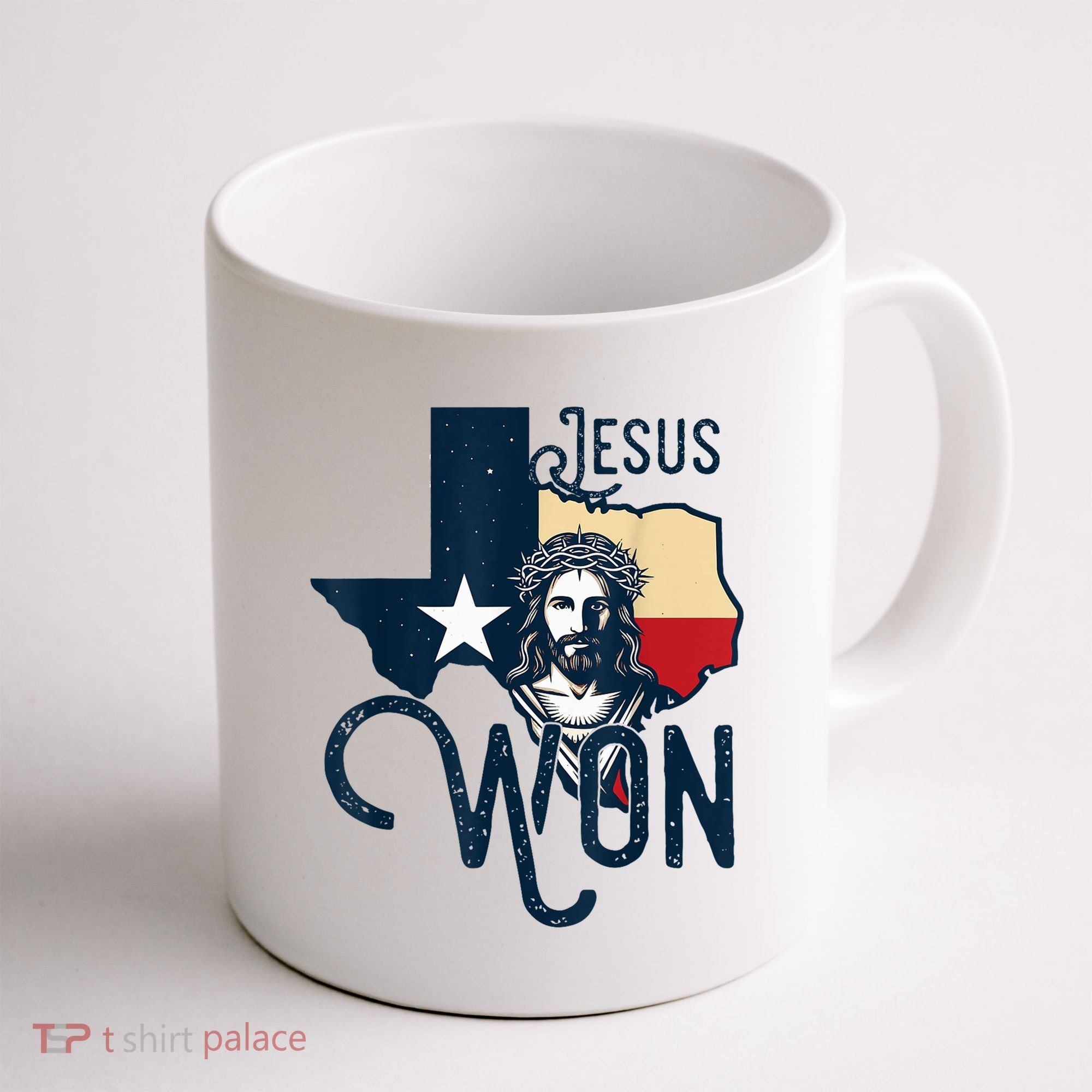 Jesus Won Texas Christianity Religion Jesus Won Texas Coffee Mug