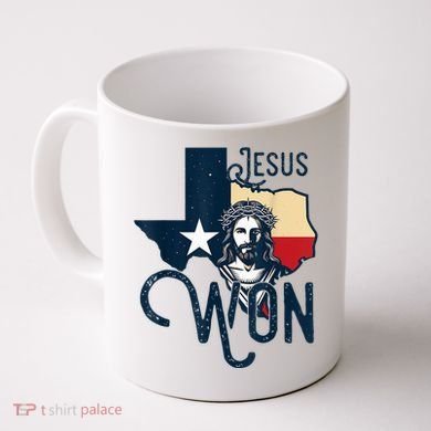 Jesus Won Texas Christianity Religion Jesus Won Texas Coffee Mug