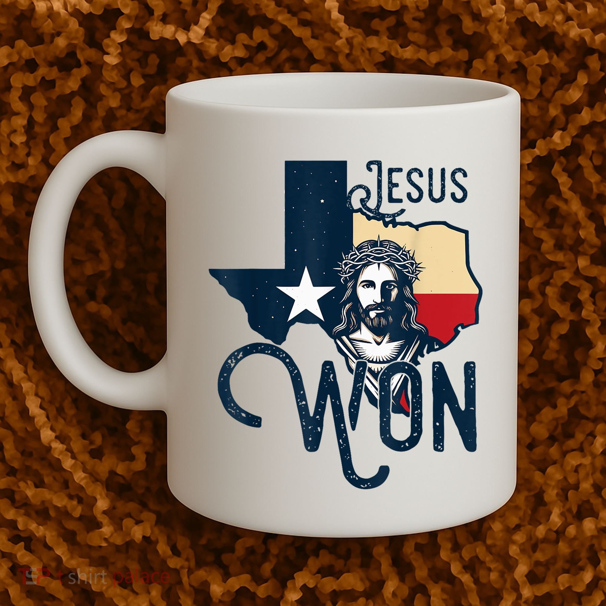 Jesus Won Texas Christianity Religion Jesus Won Texas Coffee Mug