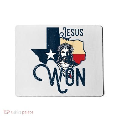 Jesus Won Texas Christianity Religion Jesus Won Texas Mousepad