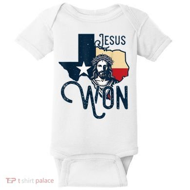 Jesus Won Texas Christianity Religion Jesus Won Texas Baby Bodysuit