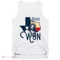 Jesus Won Texas Christianity Religion Jesus Won Texas Tank Top thumb 0