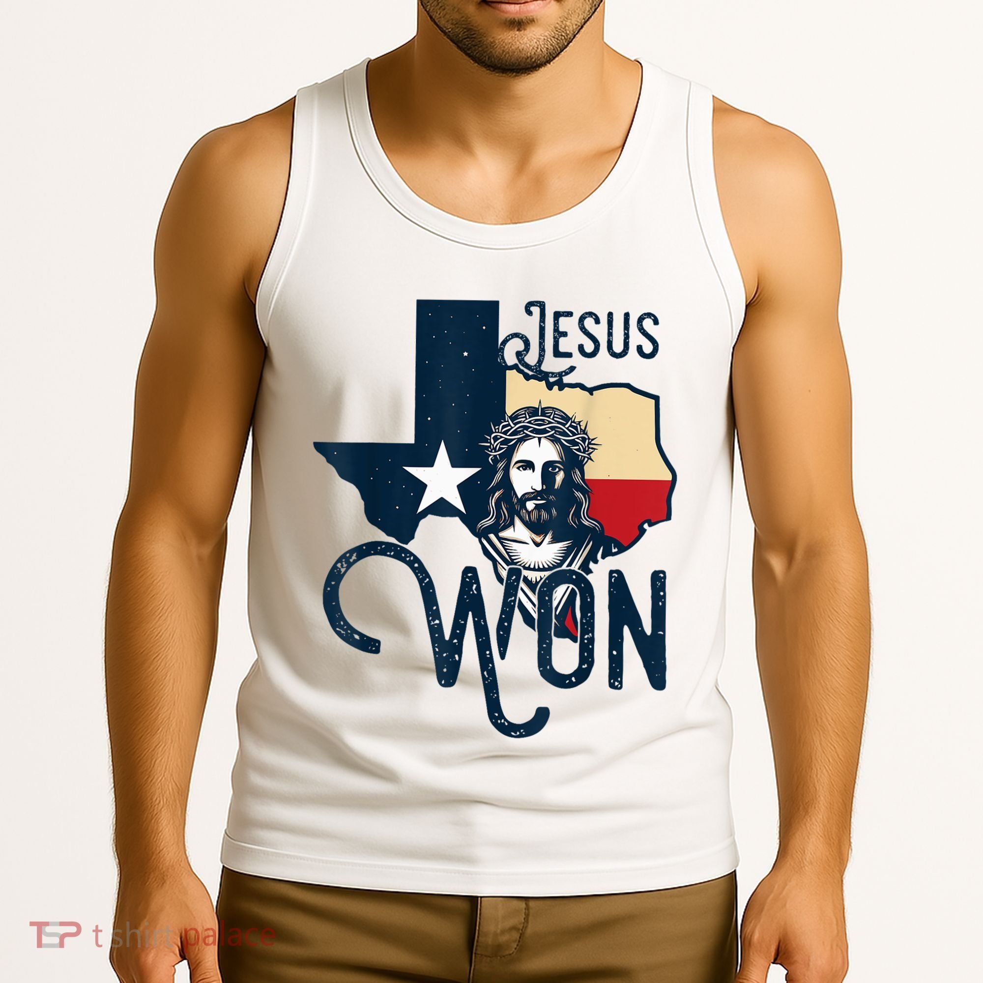 Jesus Won Texas Christianity Religion Jesus Won Texas Tank Top
