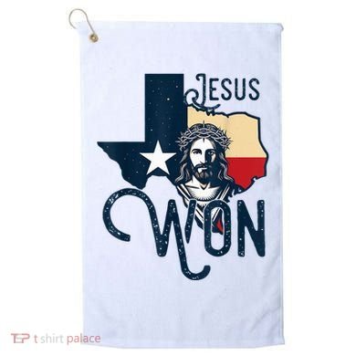 Jesus Won Texas Christianity Religion Jesus Won Texas Golf Towel