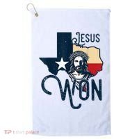 Jesus Won Texas Christianity Religion Jesus Won Texas Golf Towel thumb 0