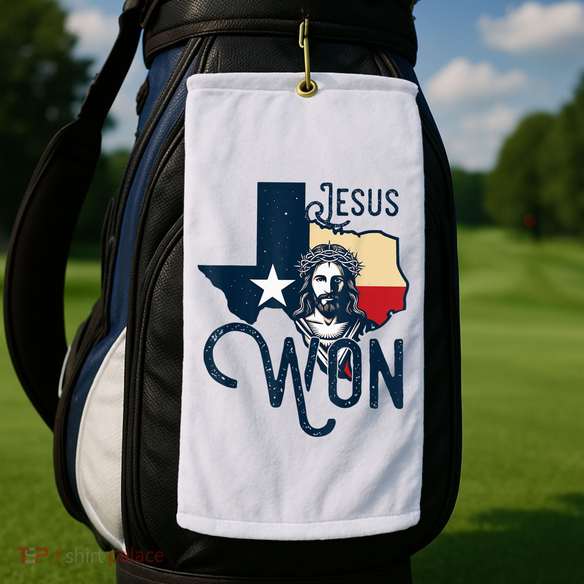 Jesus Won Texas Christianity Religion Jesus Won Texas Golf Towel