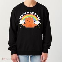 Jesus Was Woke Liberal Christian Women's Sweatshirt thumb 0