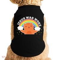 Jesus Was Woke Liberal Christian Doggie Tank thumb 0