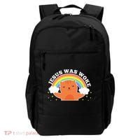 Jesus Was Woke Liberal Christian Backpack thumb 0