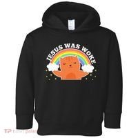 Jesus Was Woke Liberal Christian Toddler Hoodie thumb 0