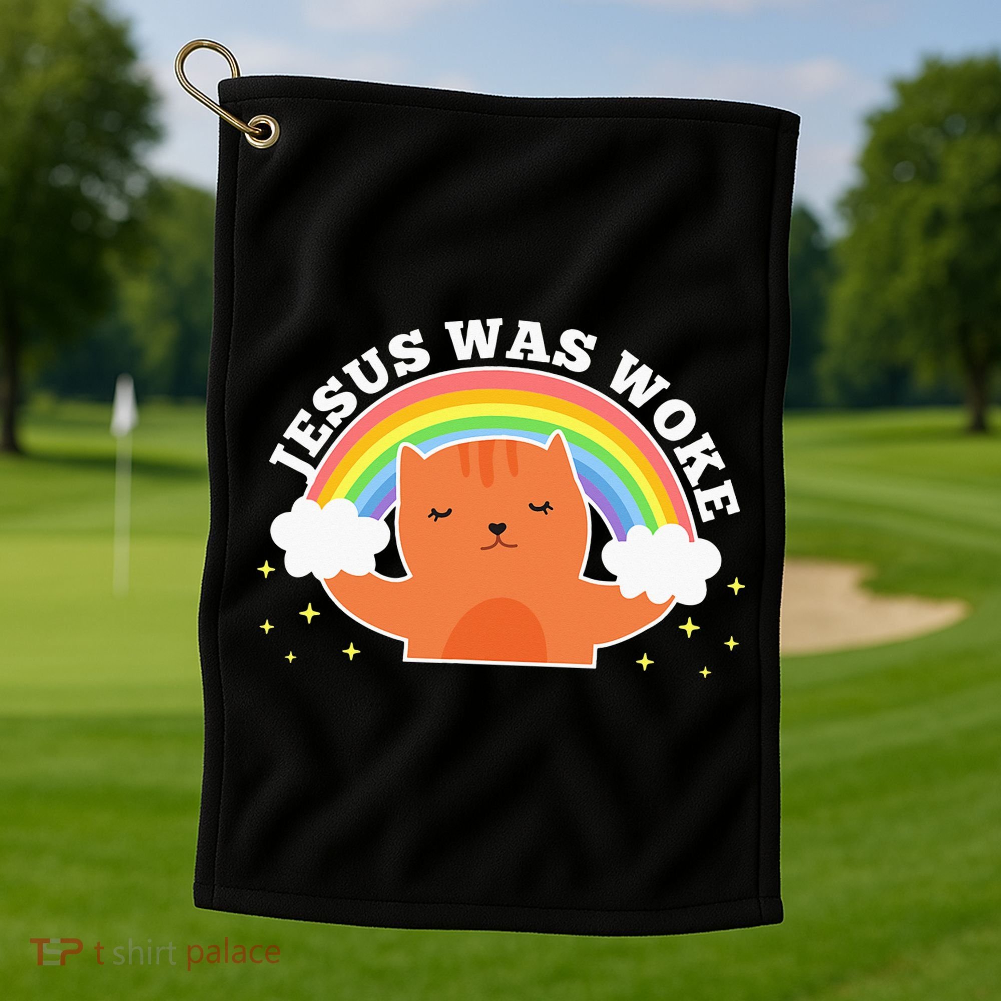 Jesus Was Woke Liberal Christian Golf Towel