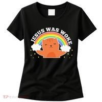 Jesus Was Woke Liberal Christian Women's T-Shirt thumb 0