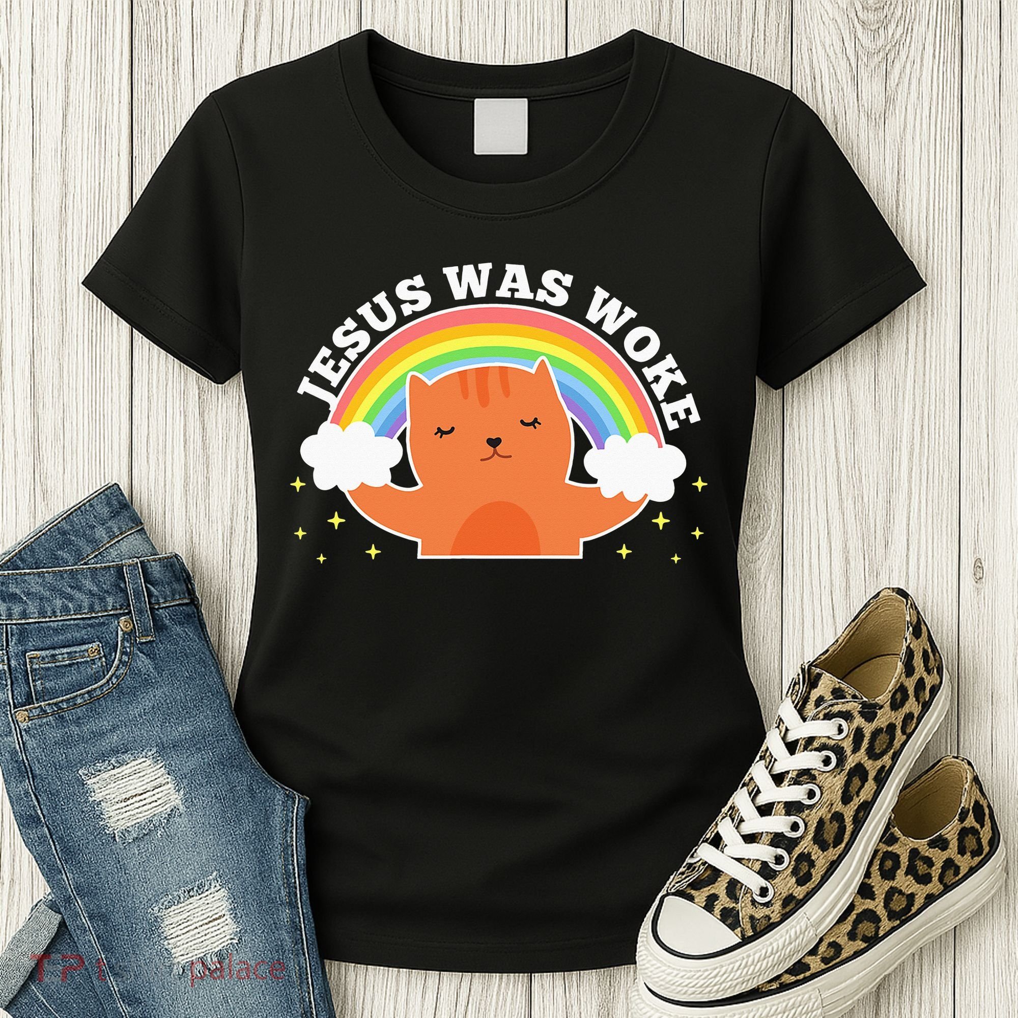 Jesus Was Woke Liberal Christian Women's T-Shirt