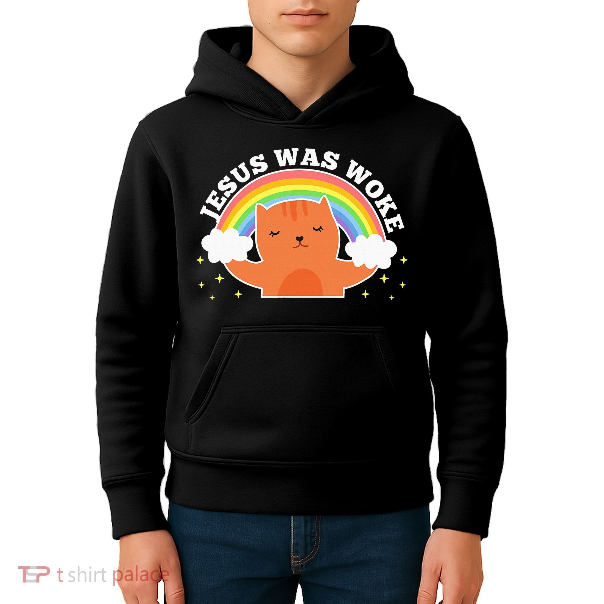 Jesus Was Woke Liberal Christian Kids Hoodie