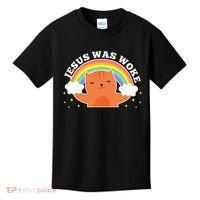 Jesus Was Woke Liberal Christian Kids T-Shirt thumb 0