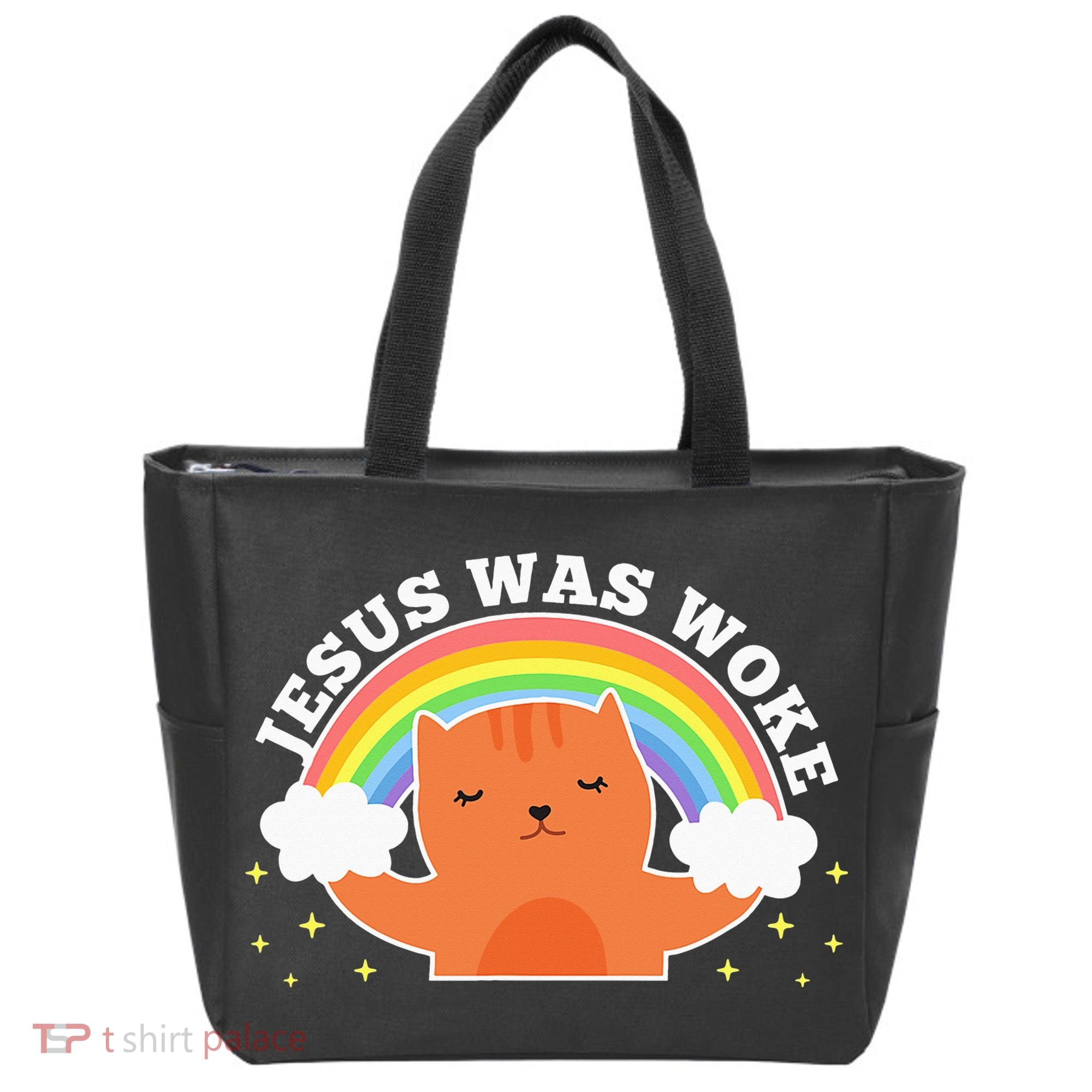 Jesus Was Woke Liberal Christian Tote Bag