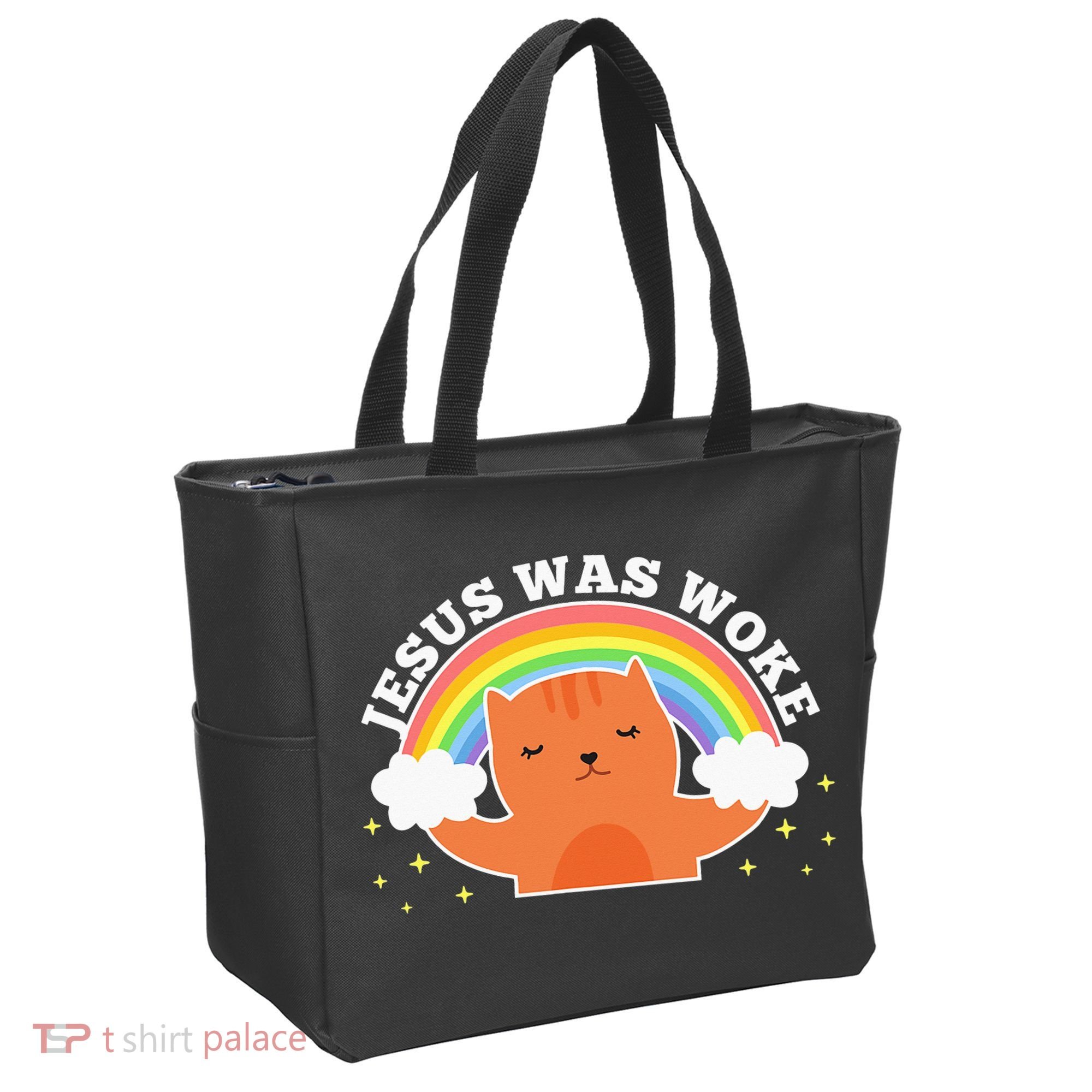 Jesus Was Woke Liberal Christian Tote Bag