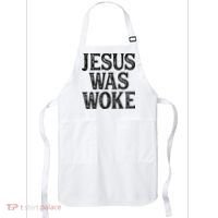 Jesus Was Woke Christian Faith Religious   Funny Apron thumb 0