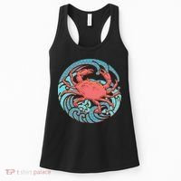 Japanese Water Wave Crab Women's Tank Top thumb 0