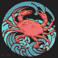 Japanese Water Wave Crab Hat thumb 2