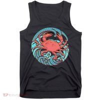 Japanese Water Wave Crab Tank Top thumb 0