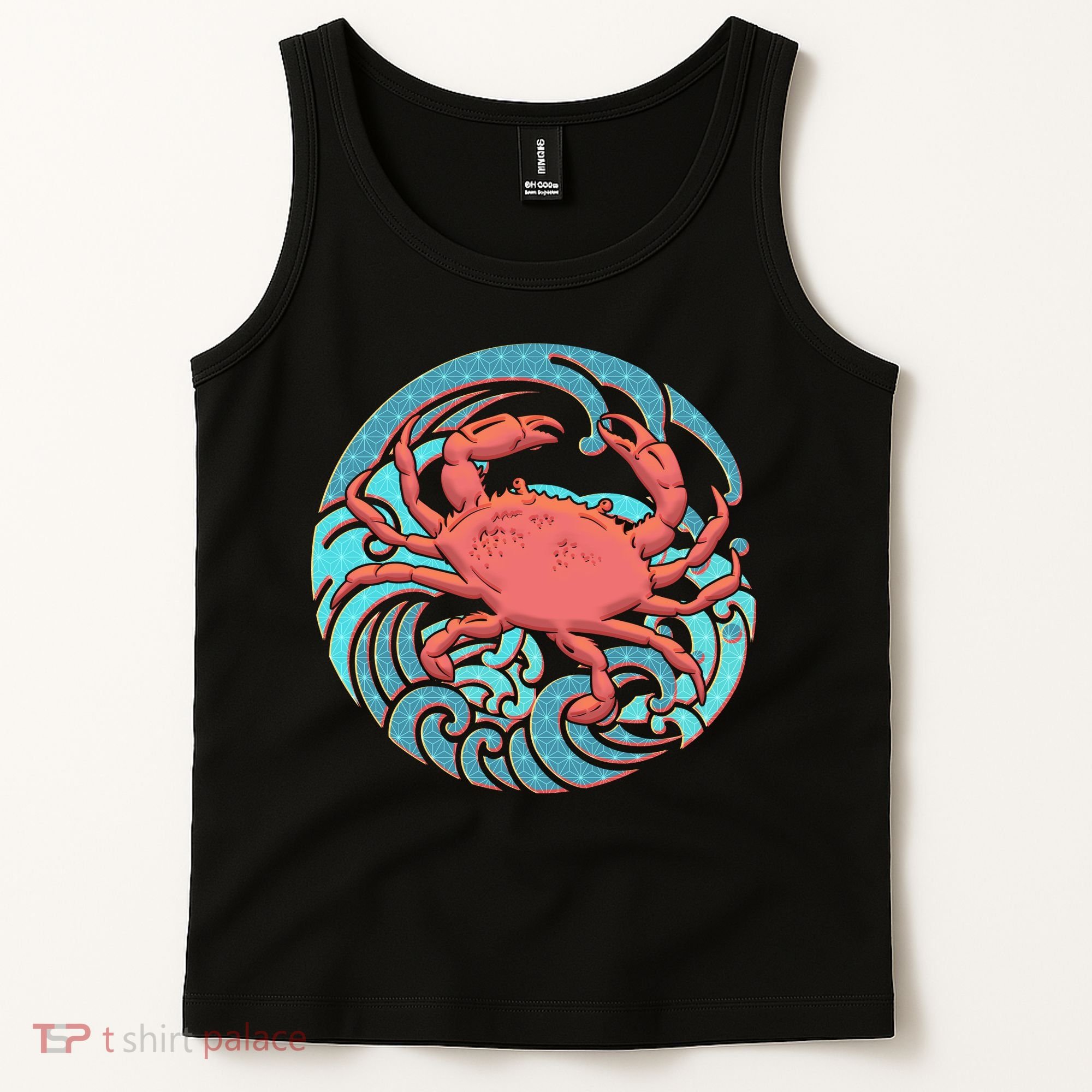 Japanese Water Wave Crab Tank Top