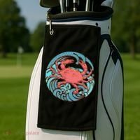 Japanese Water Wave Crab Golf Towel thumb 2