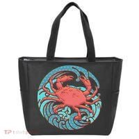 Japanese Water Wave Crab Tote Bag thumb 0