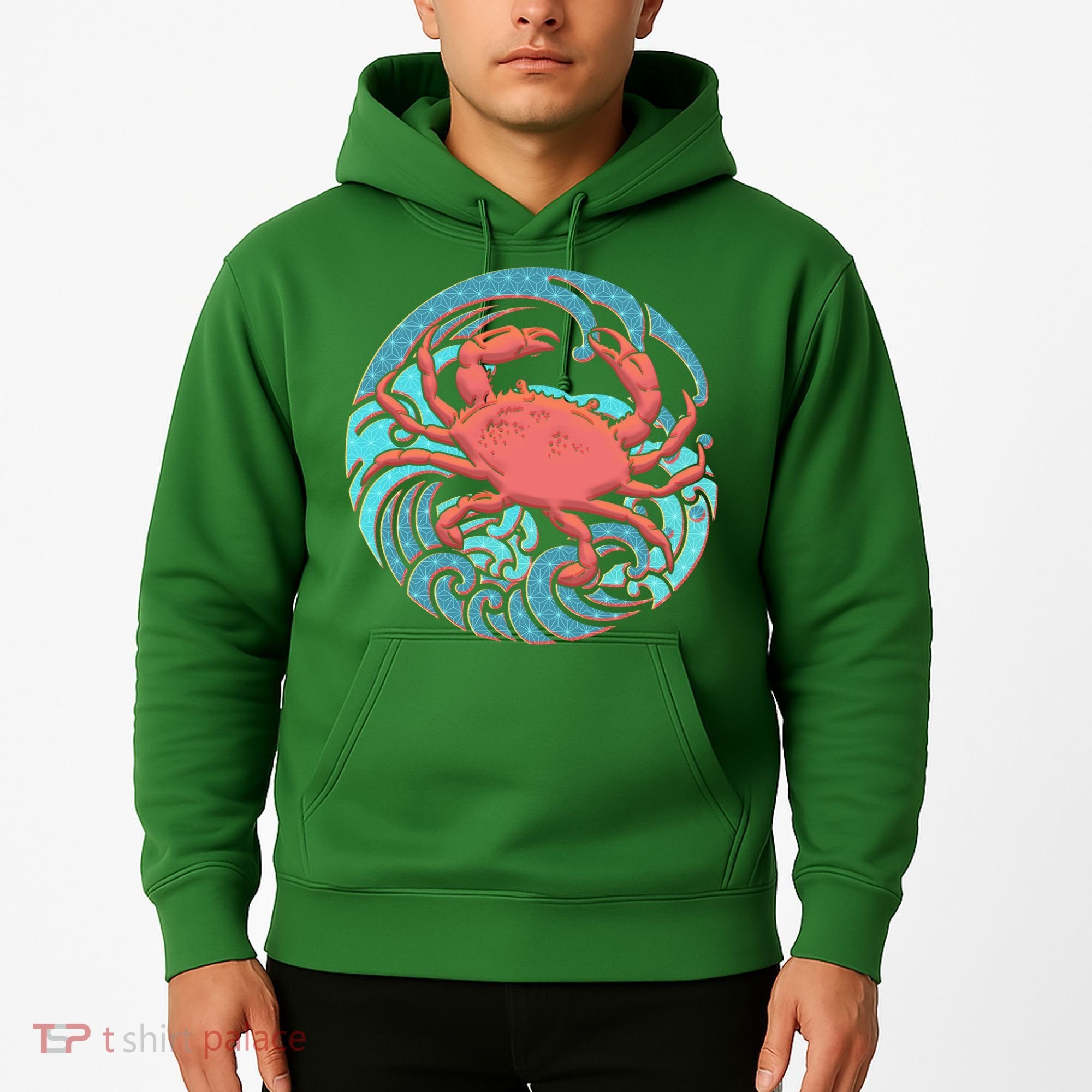 Japanese Water Wave Crab Hoodie
