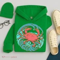 Japanese Water Wave Crab Hoodie thumb 4