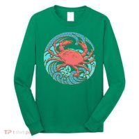 Japanese Water Wave Crab Long Sleeve Shirt thumb 0