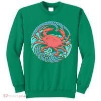 Japanese Water Wave Crab Sweatshirt thumb 0