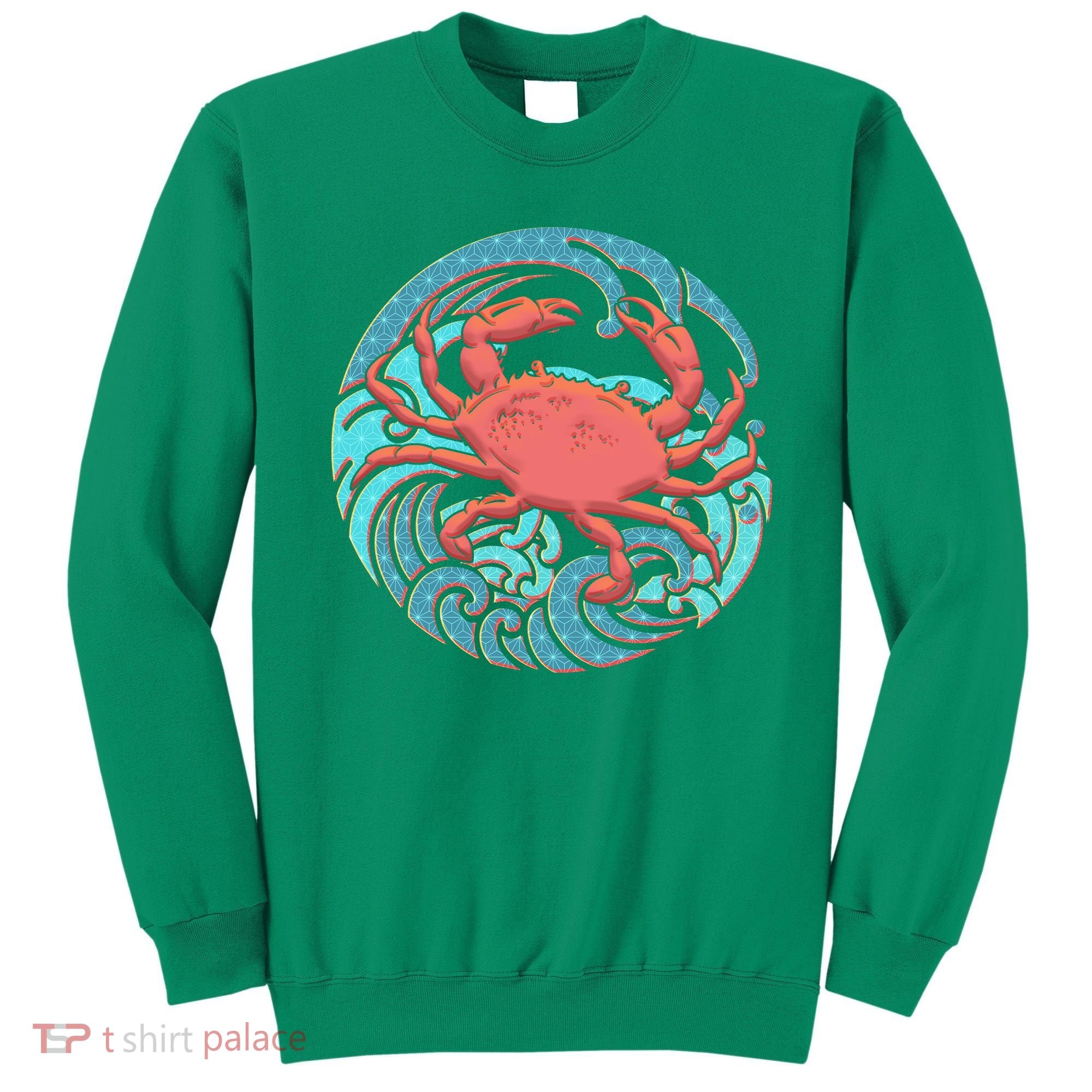 Japanese Water Wave Crab Sweatshirt