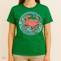 Japanese Water Wave Crab T-Shirt thumb 4