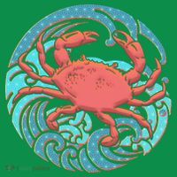 Japanese Water Wave Crab Coaster thumb 2