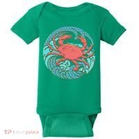Japanese Water Wave Crab Baby Bodysuit thumb 0