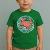 Japanese Water Wave Crab Toddler T-Shirt thumb 2